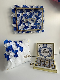 Ledli bebek kapı süsü bebek takı yastığı Pleksi süslemeli 48 Adet çikolata