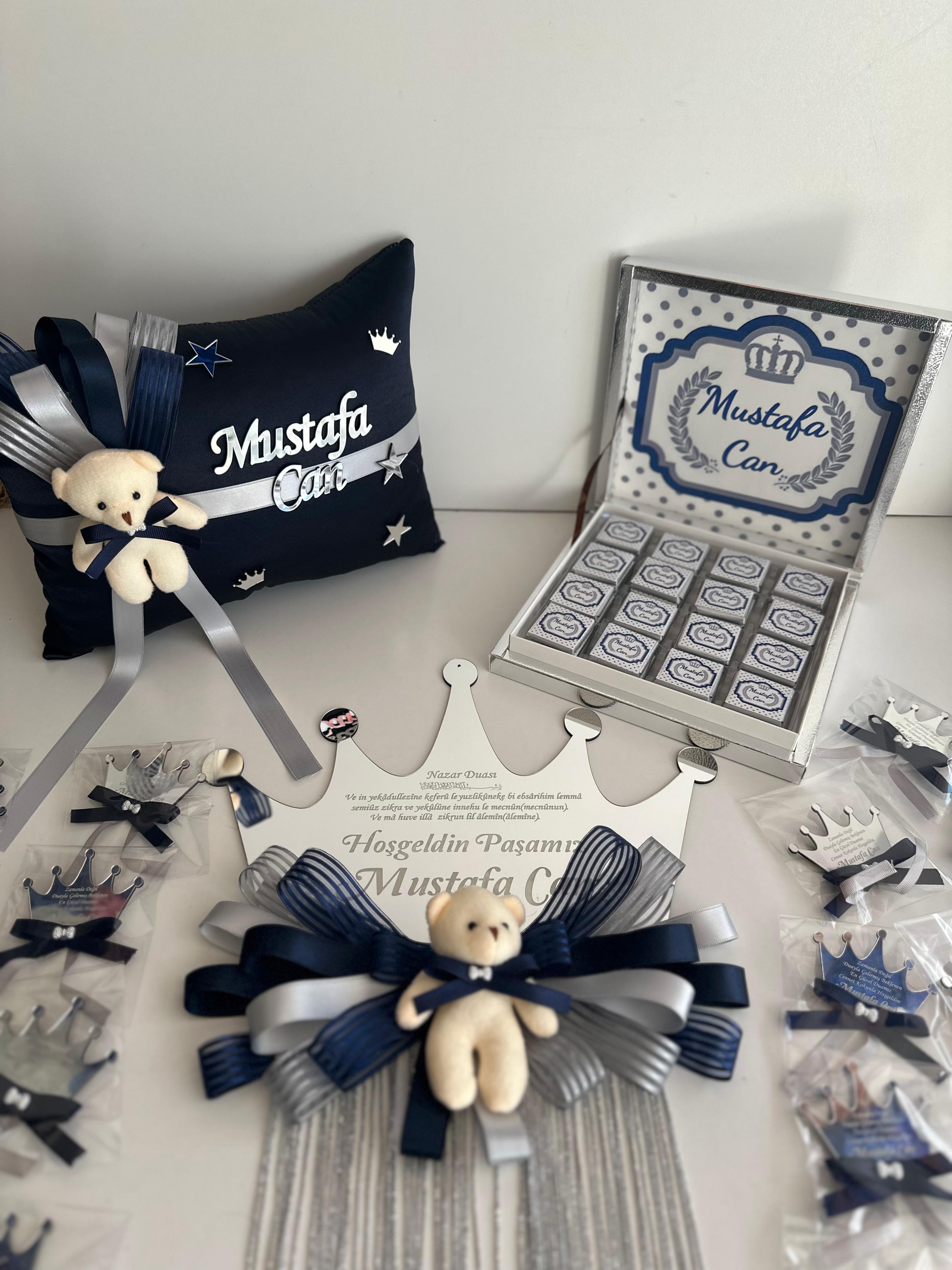Kapı Süsü Takı Yastığı 30 Adet Magnet 48 Adet Çikolata