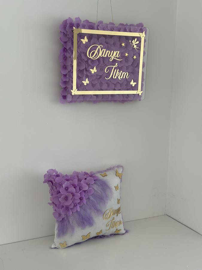 Ledli kapı süsü takı yastığı