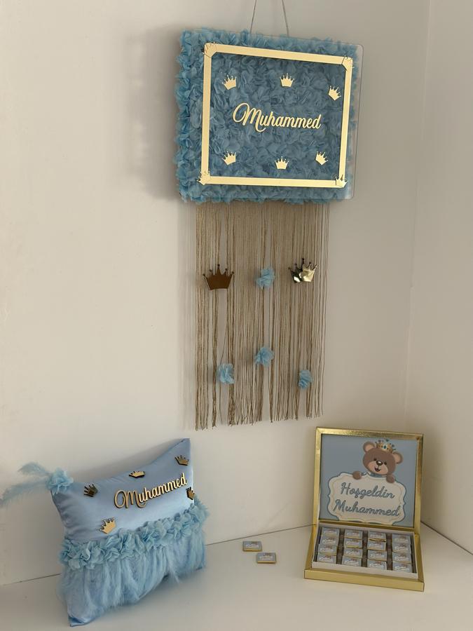 Ledli kapı süsü takı yastığı 1 kutu çikolata (48 adet)